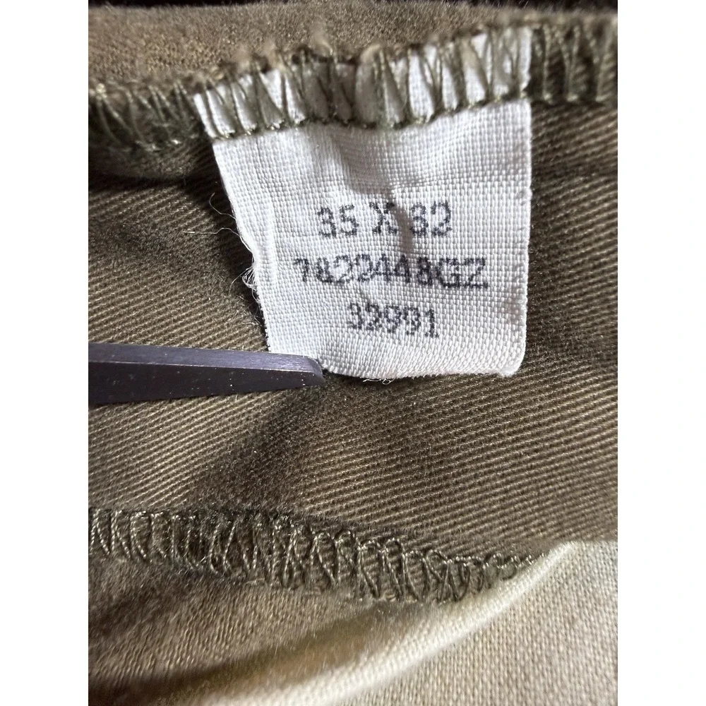 Vintage Polo Ralph Lauren Chino Pants Mens 35x32 Brown Pleated 100% Cotton